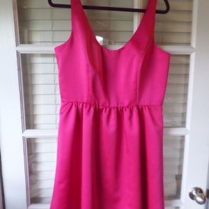 Badgley Mischka Fit Flare Party Dress Hot Pink 14